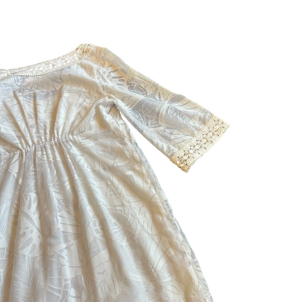 Lilly Pulitzer White Tropical Print Dress Caftan Beach Vacation Size Small Women - Picture 9 of 11